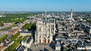 Tall Prints: Cathedral of Amiens stands in the skyline over the city