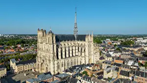 Worship Prints: Cathedral of Amiens stands tall in France as a UNESCO World Heritage site attracting visitors from around the world