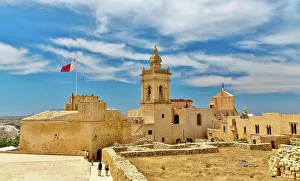 Local Life Prints: Cathedral of the Assumption, the Citadel, Victoria, Gozo, Malta, Mediterranean, Europe