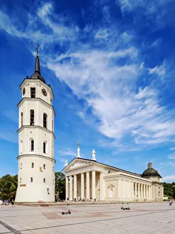 Cathedral Basilica of St. Stanislaus and St. Ladislaus and Bell Tower, Old Town, UNESCO World Heritage Site, Vilnius, Lithuania, Europe