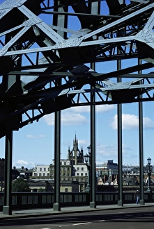 Iron Work Prints: Cathedral from the bridge, Newcastle upon Tyne, Tyne and Wear, England
