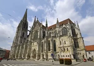 Images Dated 11th June 2008: Cathedral (Dom), Regensburg, Bavaria, Germany, Europe