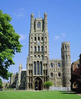 Lawn Prints: The Cathedral, Ely, Cambridgeshire, England, UK