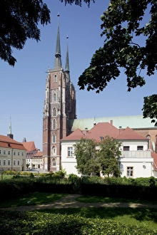 Silesia Prints: Cathedral and Gardens, Old Town, Wroclaw, Silesia, Poland, Europe