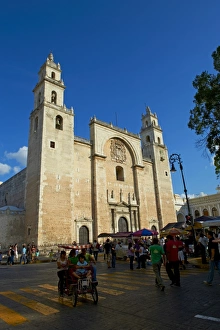The Cathedral, Independence Square, Merida, Yucatan state, Mexico, North America