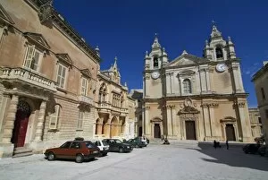 Images Dated 9th October 2005: Cathedral of Mdina, Malta, Mediterranean, Europe