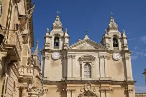 Images Dated 9th October 2005: Cathedral of Mdina, Malta, Mediterranean, Europe