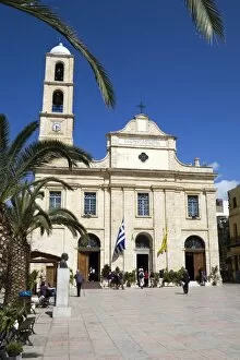 Images Dated 25th April 2008: The Cathedral, Platia Mitropoleos, Chania (Hania), Chania region, Crete, Greek Islands, Greece