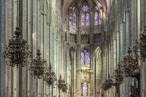 Bourges Prints: The cathedral of Saint Etienne, Bourges, UNESCO World Heritage Site, Cher, France, Europe