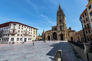 Asturias Prints: Cathedral of San Salvador, Oviedo, UNESCO World Heritage Site, Asturias, Spain, Europe