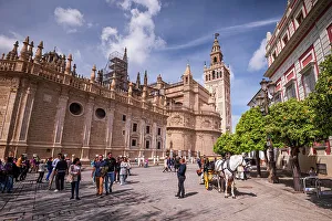 Public Space Prints: Cathedral of Seville, UNESCO World Heritage Site, Seville, Andalucia, Spain, Europe