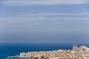 Cathedral on skyline Cefalu