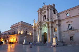 Sicily Prints: Cathedral Square, Siracusa, Ortigia, Sicily, Italy, Europe