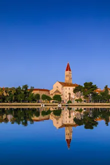 Romanesque Prints: The Cathedral of St. Lawrence, Trogir, Dalmatian Coast, Croatia, Europe
