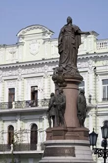Images Dated 8th October 2009: Catherine the Great statue, Odessa, Ukraine, Europe