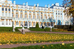 Petersburg Russia Prints: Catherine Palace, Pushkin (Tsarskoye Selo), near St. Petersburg, Russia, Europe