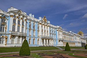 Catherine Palace Prints: Catherine Palace, Tsarskoe Selo, Pushkin, UNESCO World Heritage Site, Russia, Europe