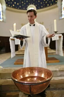 Catholic baptism, Chatenay, Saone et Loire, France, Europe