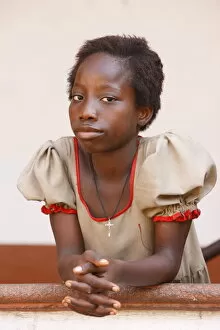 Catholic child, Lome, Togo, West Africa, Africa