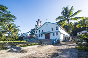 Bell Tower Prints: Catholic church, Aileu, East Timor, Southeast Asia, Asia
