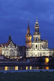 Images Dated 7th June 2009: Catholic Hofkirche (Church of the Court) (St. Trinity Cathedral), Hausmann Tower