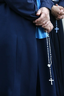 Lourdes Prints: Catholic nuns, Lourdes, Hautes Pyrenees, France, Europe