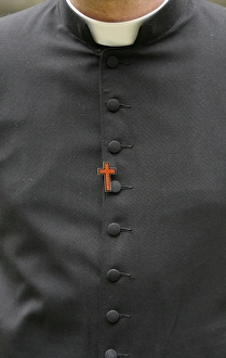 Images Dated 19th April 2000: Catholic priest, Lourdes, Hautes Pyrenees, France, Europe