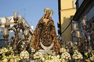 Procession Prints: Catholic procession in El Puerto de Santa Maria, Andalucia, Spain, Europe