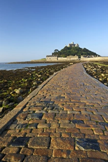 Cultures Prints: Causeway to St. Michaels Mount, Penzance, Cornwall, England, United Kingdom, Europe