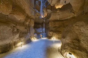 Caves Prints: Cave at Al Qarah mountain, Al Ahsa (Al Hasa) Oasis, UNESCO World Heritage Site, Hofuf