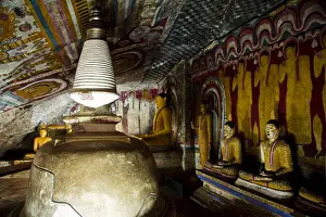 Buddha Statues Prints: Cave IV Pachima Viharaya, Dambulla Cave Temples (Royal Rock Temple), Dambulla