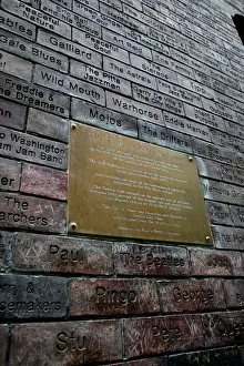 Walls Prints: The Cavern Wall of Fame in Matthew Street, Liverpool, Merseyside, England