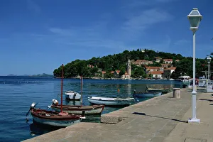 Cavtat Prints: Cavtat Promenade and Harbour, Dalmatia, Croatia, Europe