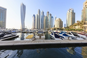 Office Block Prints: Cayan Tower, Dubai Marina, Dubai, United Arab Emirates, Middle East