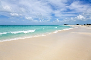 Sand Beach Prints: Cayo de Agua, Archipelago Los Roques National Park, Venezuela, South America
