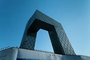Beijing Prints: CCTV TV station HQ by OMA Rem Koolhs architecture studio, built in 2009