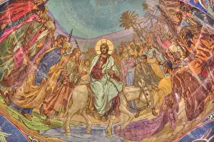 Typically Russian Prints: Ceiling frescos, Church on Spilled Blood (Resurrection Church of Our Saviour), UNESCO