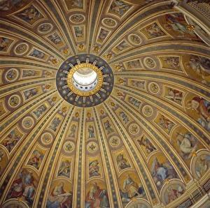 Vatican Prints: Ceiling, Interior of the Dome