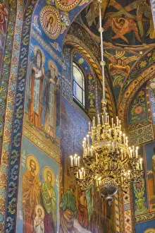Typically Russian Prints: Ceiling and wall frescos, Church on Spilled Blood (Resurrection Church of Our Saviour)