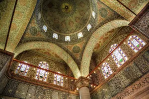 Blue Mosque Prints: Ceiling and Walls, Interior, Blue Mosque (Sultan Ahmed Mosque)