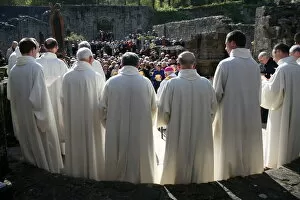 Images Dated 1st May 2006: Celebration at Landevennec Abbey, Finistere, Brittany, France, Europe