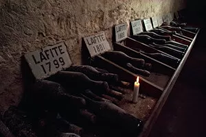 Images Dated 29th February 2008: Cellars of Chateau Lafite Rothschild, Bordeaux, Aquitaine, France, Europe