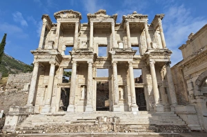 Library Prints: Celsus Library, Ephesus, Izmir Province, Anatolia, Turkey, Asia Minor, Eurasia