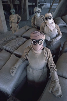 Cement plant workers