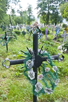 Images Dated 20th June 2008: Cemetery in the Moldovita Monastery in the Bucovina, UNESCO World Heritage Site