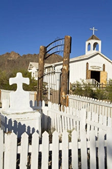 Cemetery Prints: Cemetery, Old Tucson Studios, Tucson, Arizona, United States of America, North America