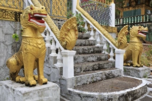 Sihanouk Province Prints: Cemetery in Wat Leu Temple, Sihanoukville Port