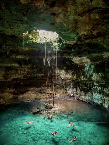 Underground Prints: Cenote Samula, Dzitnup near Valladolid, Yucatan State, Mexico