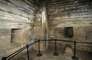 Cairn Prints: Central chamber and side chambers built into the centre of the walls