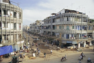Central city streets, Phnom Penh, Cambodia, Indochina, Asia